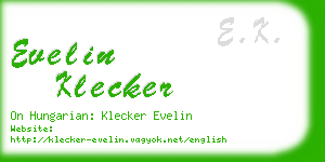 evelin klecker business card